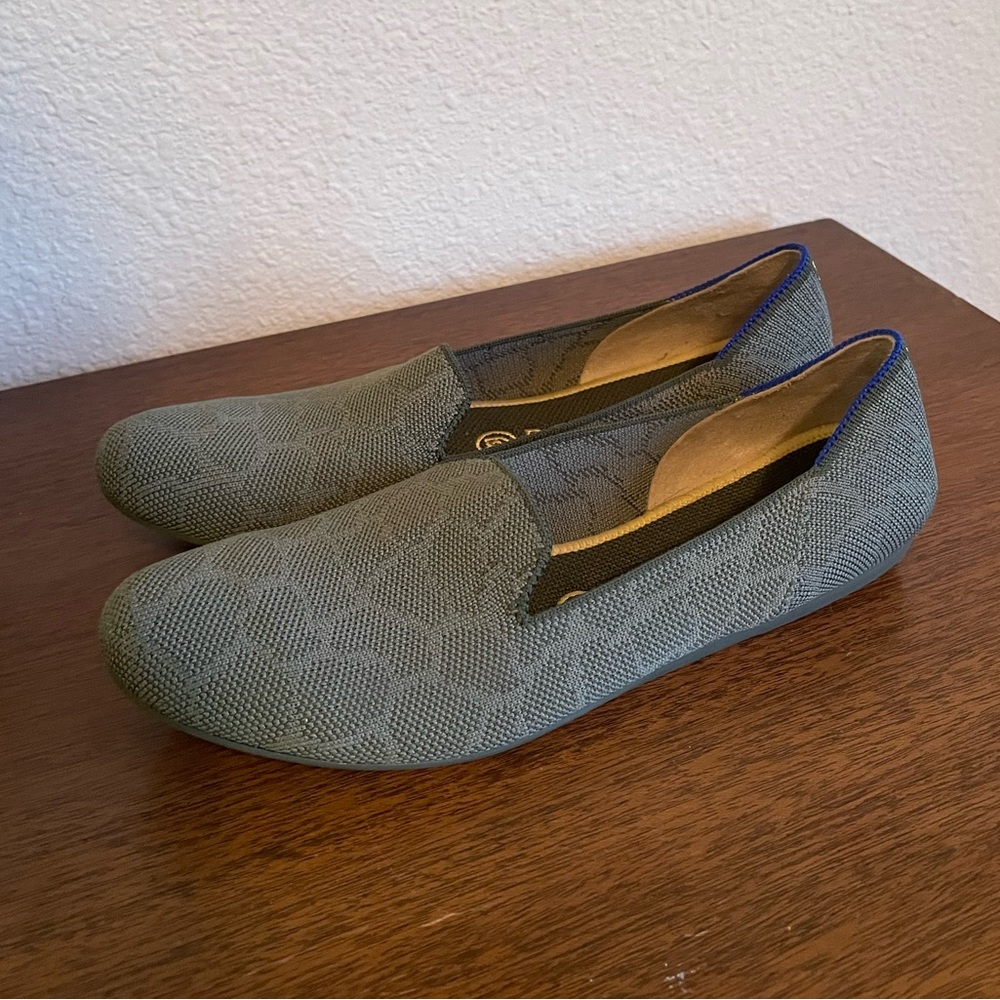 Rothy’s Green Giraffe Slip on Ballet Flats Shoes